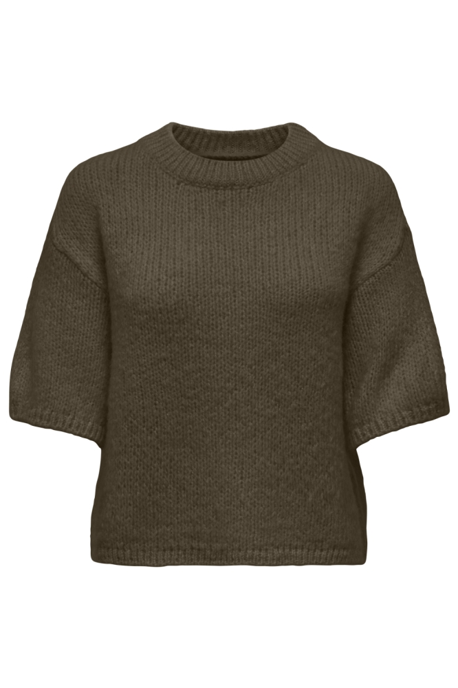 JDYLINEA S/S PULLOVER O-NECK KNT NO 15367237 SHITAKE